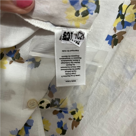 Talbots Plus Size Blue/Yellow Floral Blouse Size 2X NWT - Picture 8 of 12